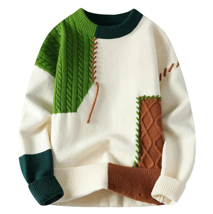 Luke™ - Patchwork-Style Jumper